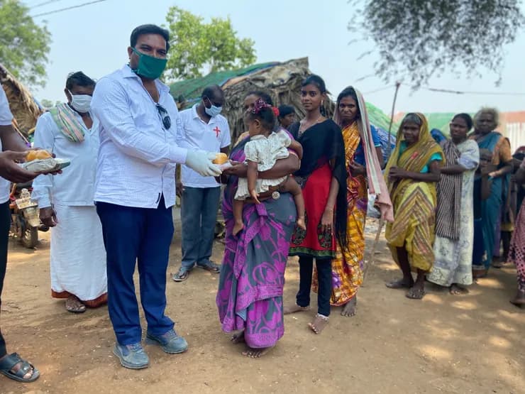 COVID feeding — remote village distribution